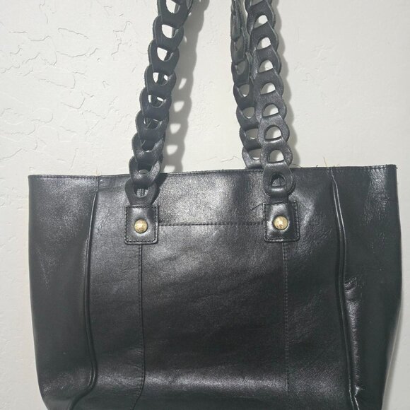 PATRICIA NASH IVY CHAINLINK TOTE Vintage Vegetable Black Large - Picture 2 of 7